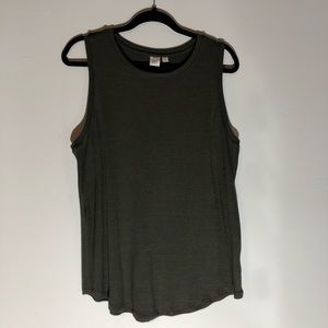 Army green tank top